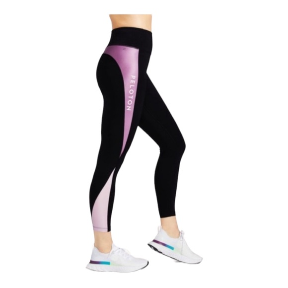 Peloton Colorblock Speed Leggings Black and Purple Small - Picture 3 of 9